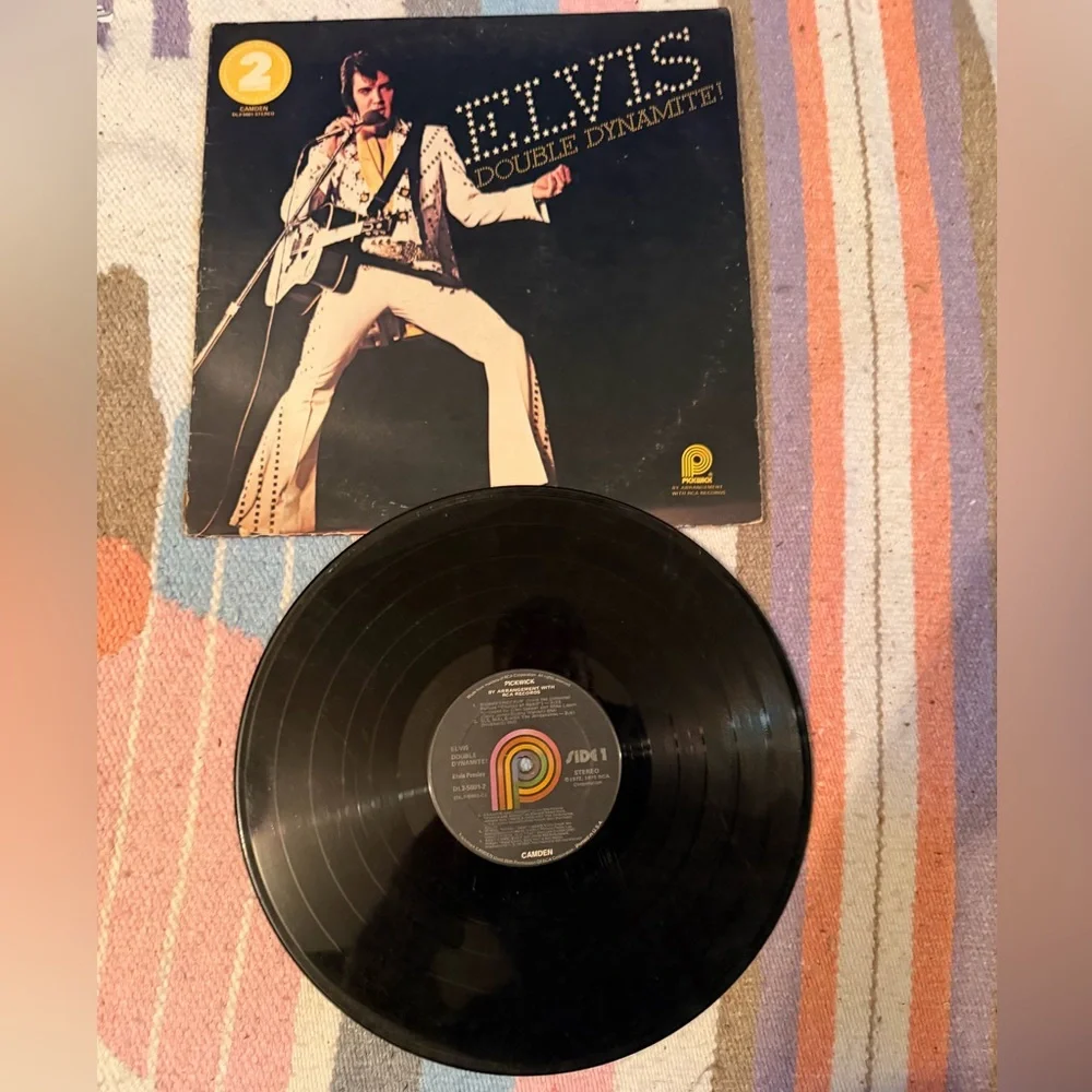 1975 ELVIS DOUBLE DYNAMITE vinyl LP 2 RECORDS CAMDEN DL2-5001 STEREO PICKWICK